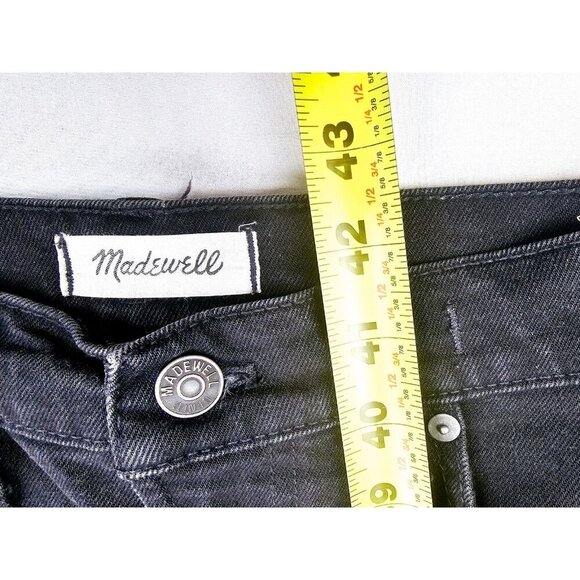 Madewell Size 25X32 Women's Black The Perfect Vintage Flare Denim Jeans Logo Tag - Picture 11 of 12